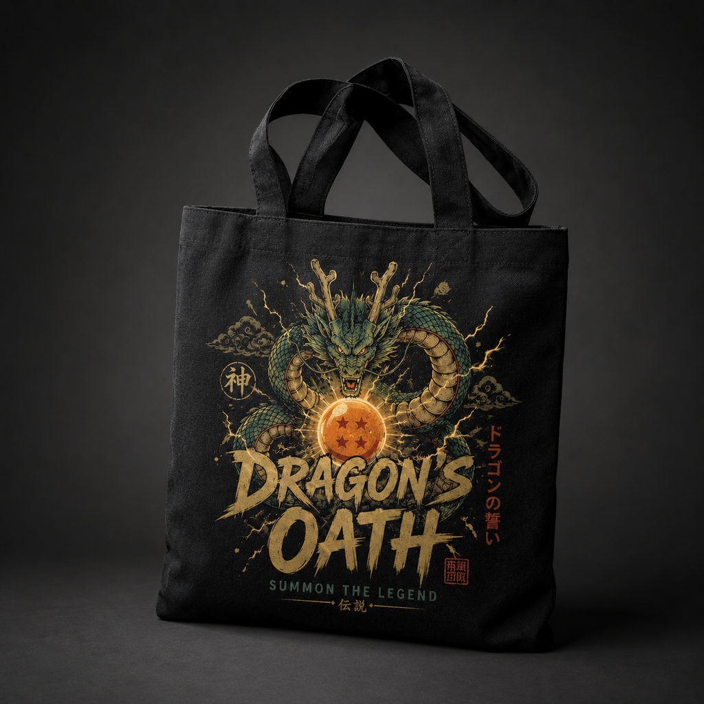 Shenron Dragon Ball Anime Canvas Tote Bag - Dragon's Oath