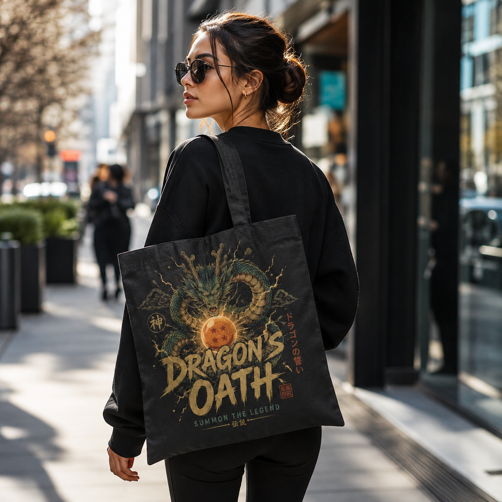 Shenron Dragon Ball Anime Canvas Tote Bag - Dragon's Oath