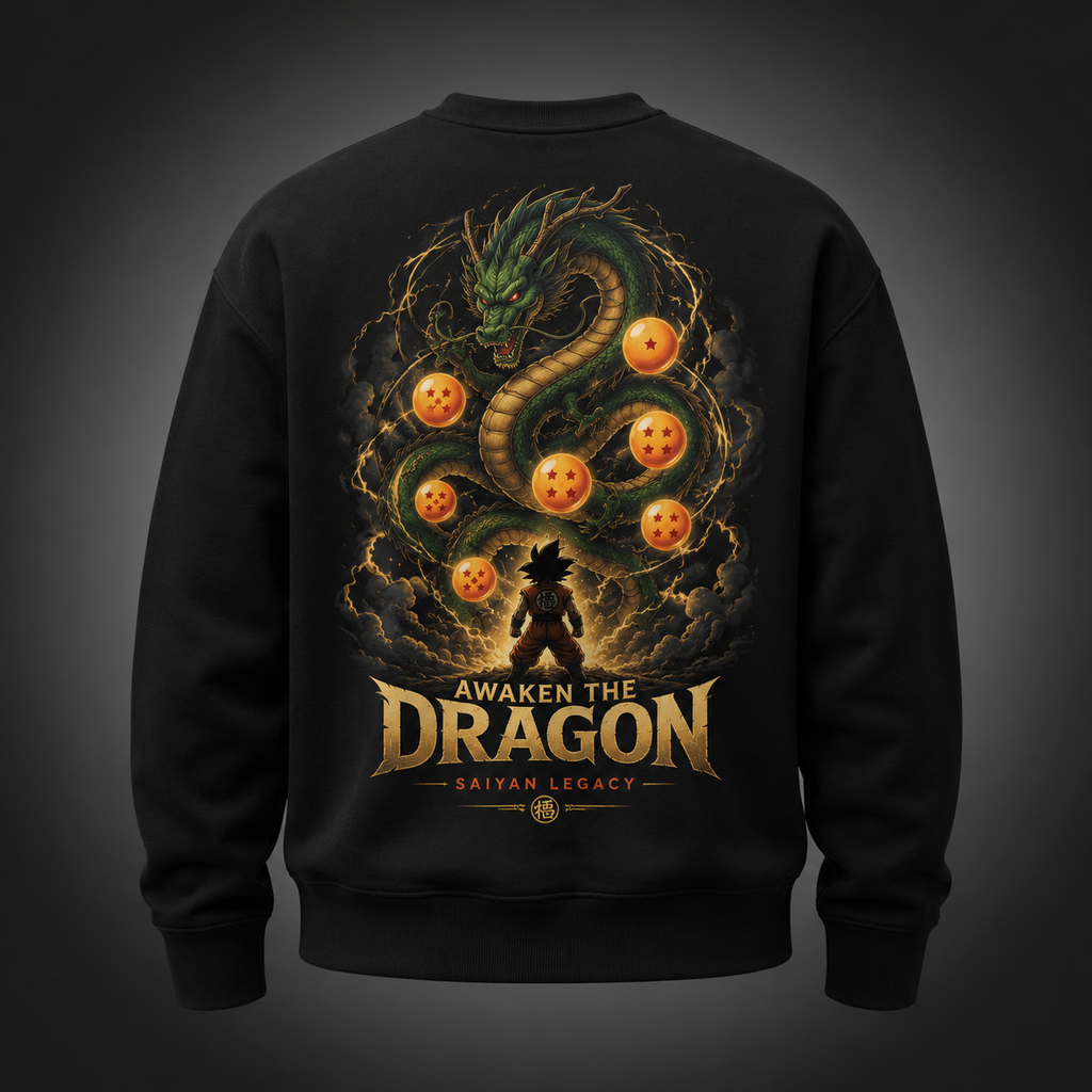 Shenron & Goku Dragon Ball Anime Sweatshirt - Awaken The Dragon