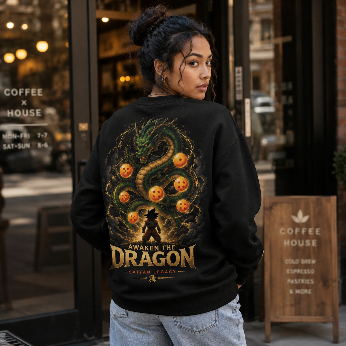 Shenron & Goku Dragon Ball Anime Sweatshirt - Awaken The Dragon