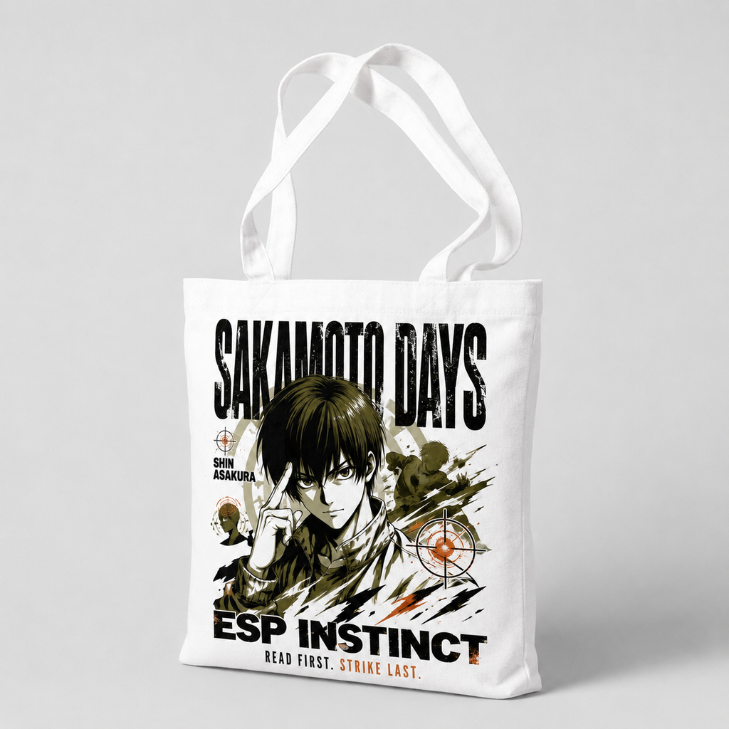 Shin Asakura Sakamoto Days Anime Canvas Tote Bag - Esp Instinct