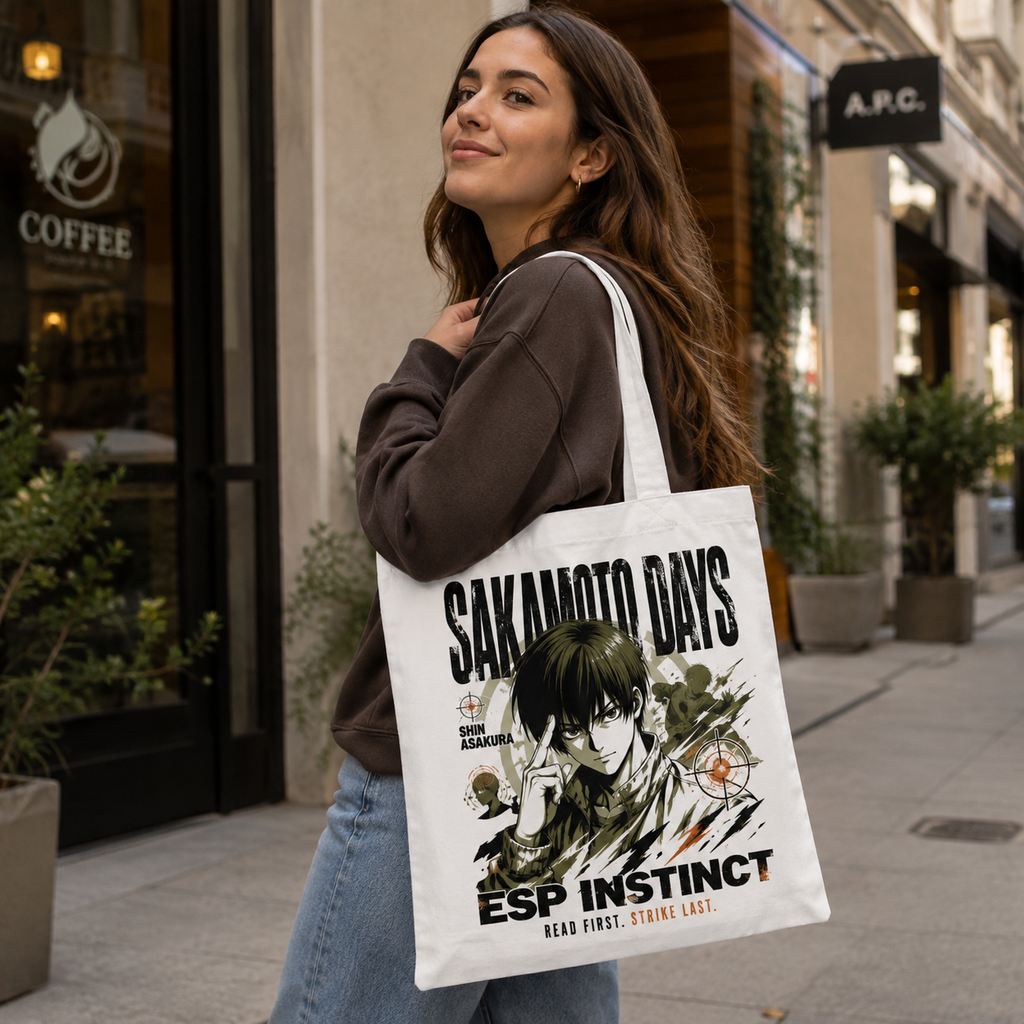 Shin Asakura Sakamoto Days Anime Canvas Tote Bag - Esp Instinct