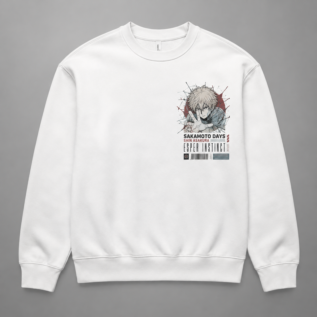Shin Asakura Sakamoto Days Anime Sweatshirt - Esper Instinct