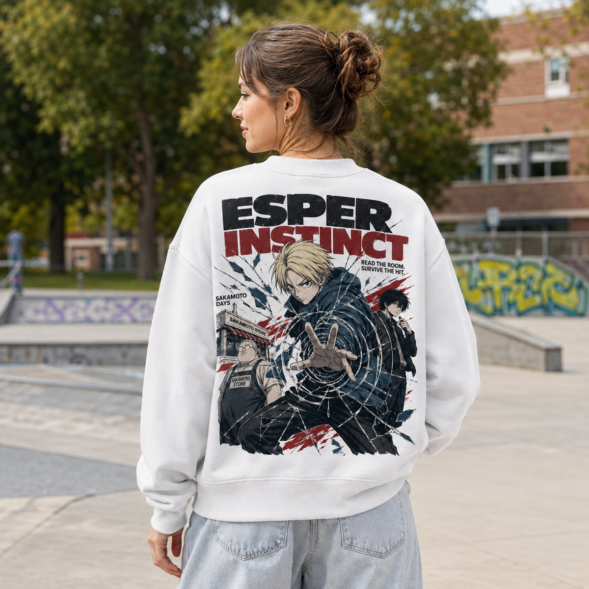 Shin Asakura Sakamoto Days Anime Sweatshirt - Esper Instinct