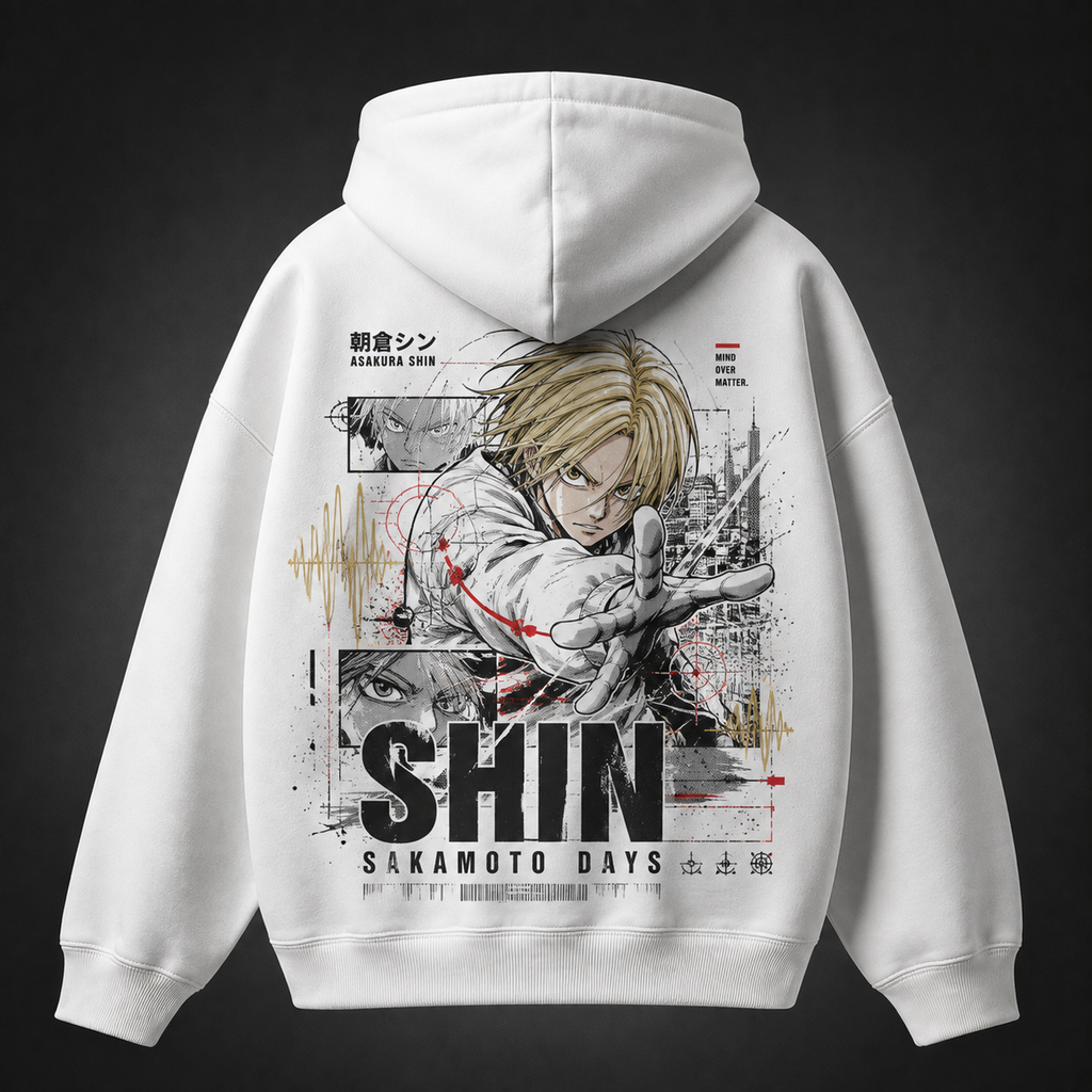 Shin Asakura Sakamoto Days Anime Hoodie - Mind Over Matter