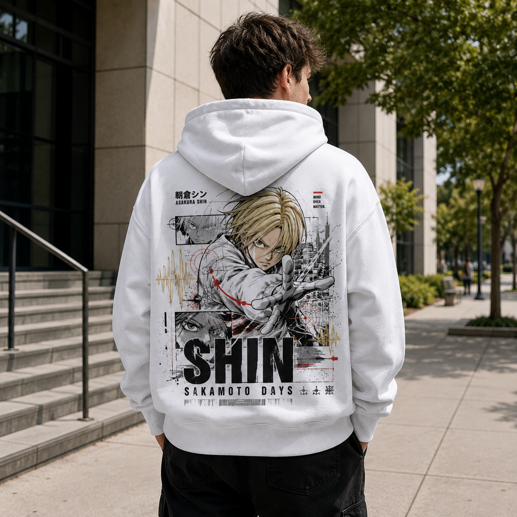 Shin Asakura Sakamoto Days Anime Hoodie - Mind Over Matter