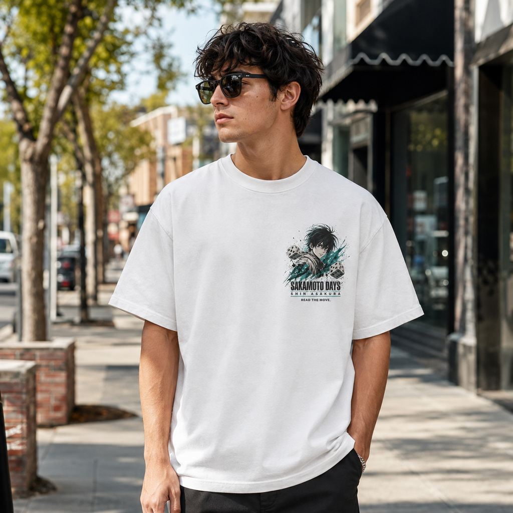 Shin Asakura Sakamoto Days Anime Graphic Tee - Read The Move
