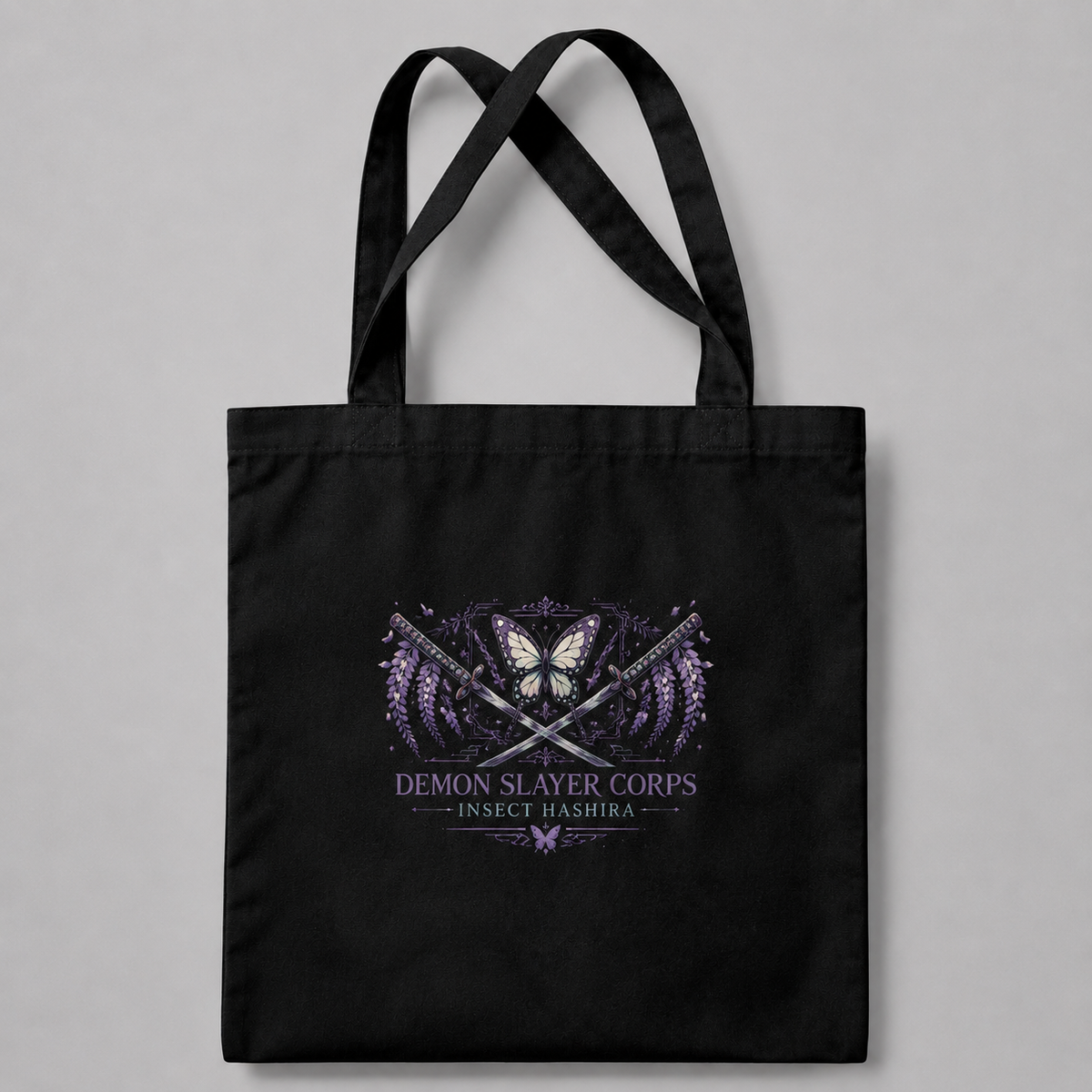 Shinobu Kocho (Insect Hashira emblem) Demon Slayer Anime Canvas Tote Bag - Kocho Estate