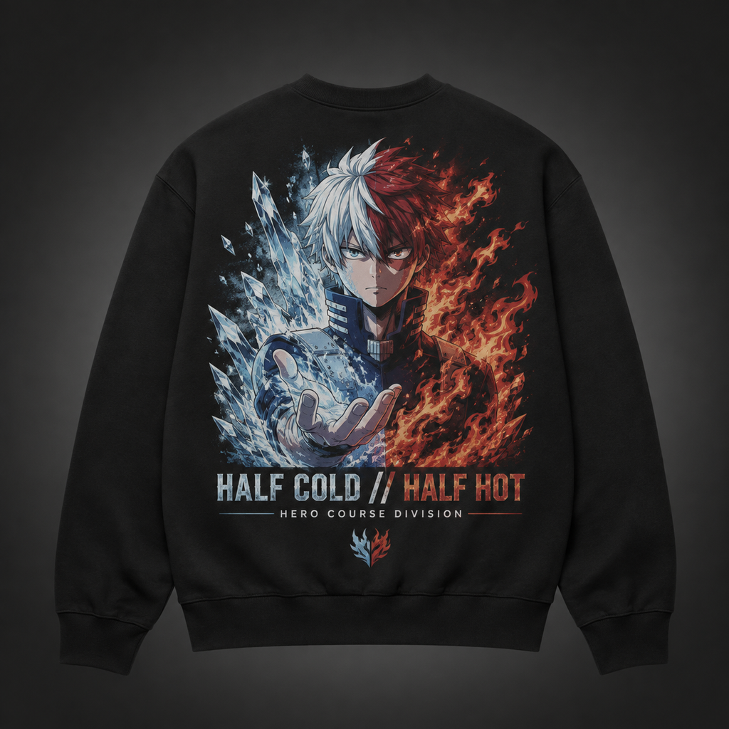 Shoto Todoroki My Hero Academia Anime Sweatshirt - Half Cold Half Hot
