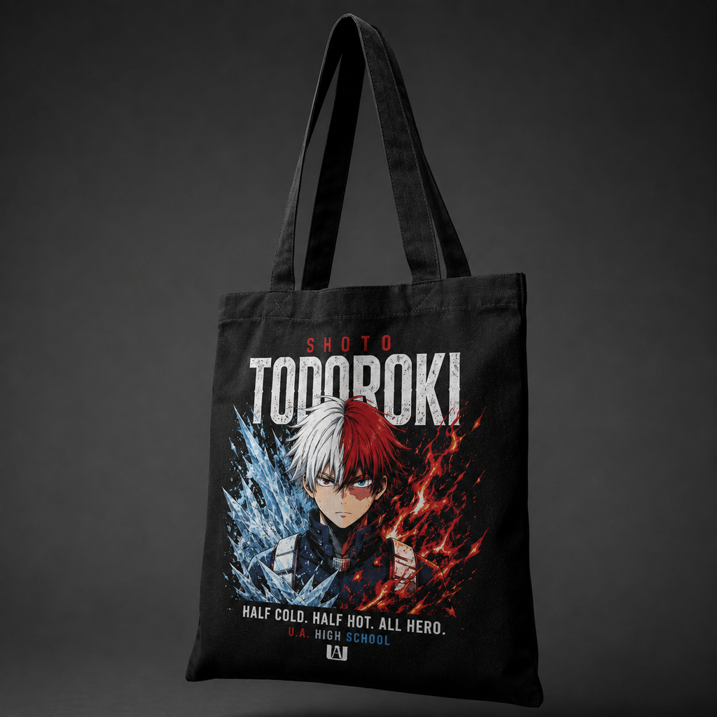 Shoto Todoroki My Hero Academia Anime Canvas Tote Bag - Half Cold Half Hot