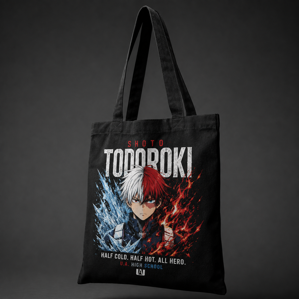 Shoto Todoroki My Hero Academia Anime Canvas Tote Bag - Half Cold Half Hot