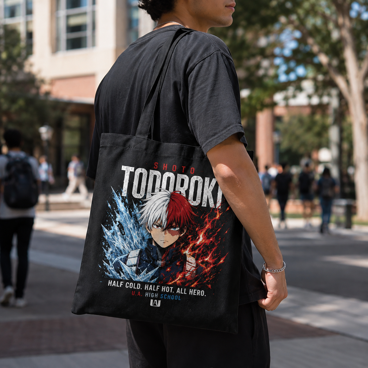 Shoto Todoroki My Hero Academia Anime Canvas Tote Bag - Half Cold Half Hot