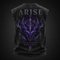 Solo Leveling Anime Tank Top - Arise Emblem Acid Wash Vest