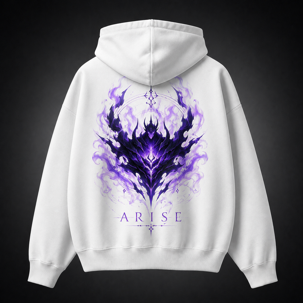 Solo Leveling Anime Hoodie - Purple Flame Arise