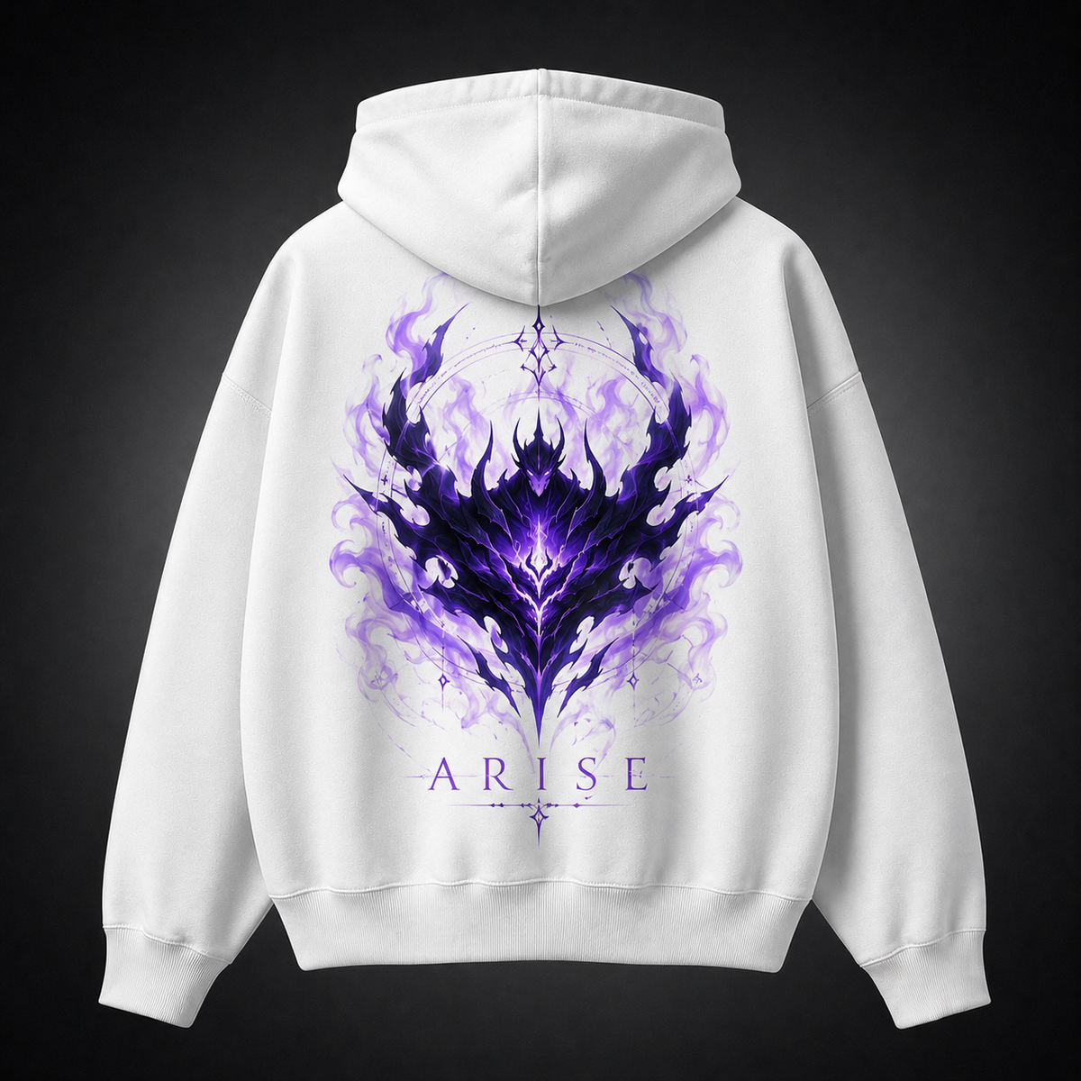 Solo Leveling Anime Hoodie - Purple Flame Arise