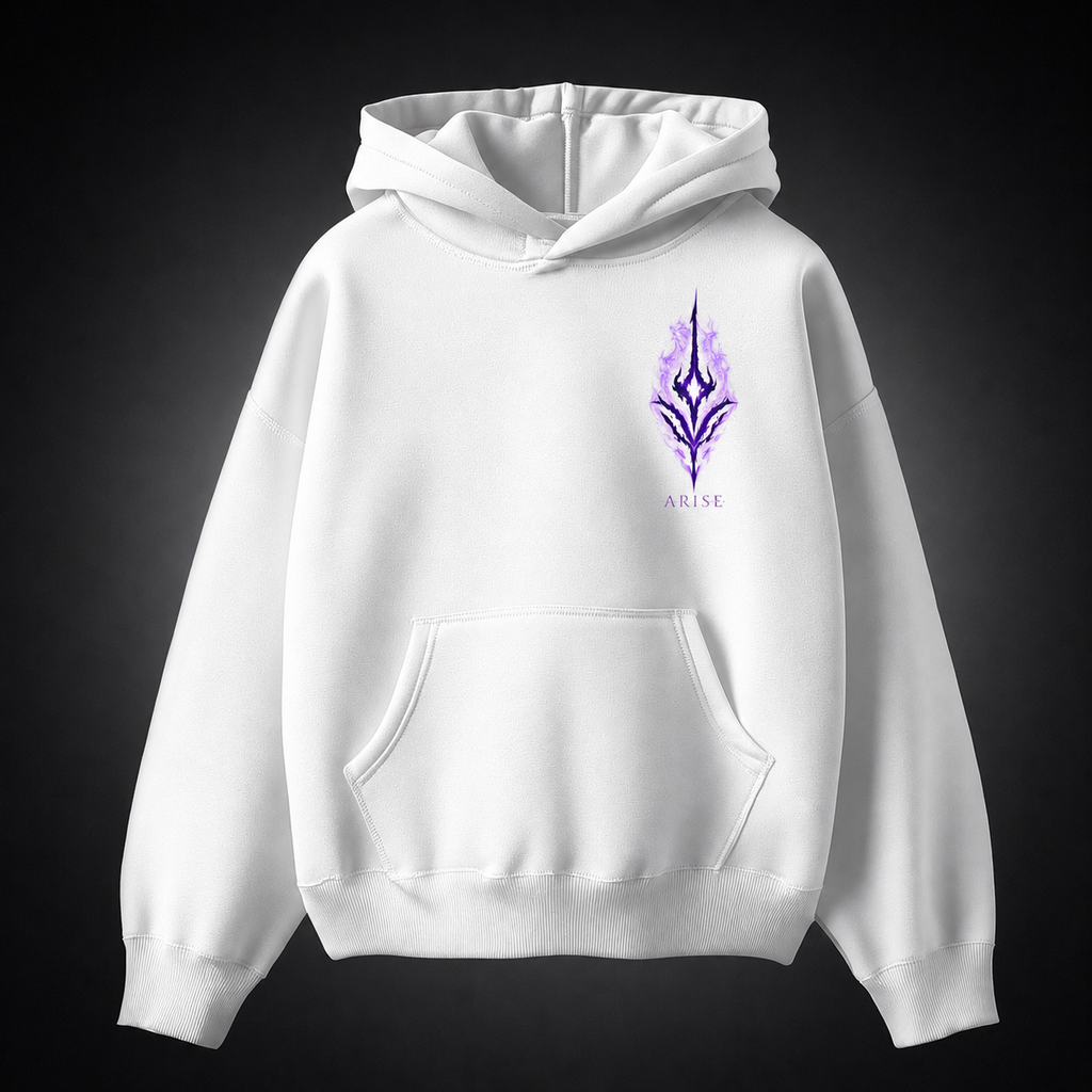 Solo Leveling Anime Hoodie - Purple Flame Arise