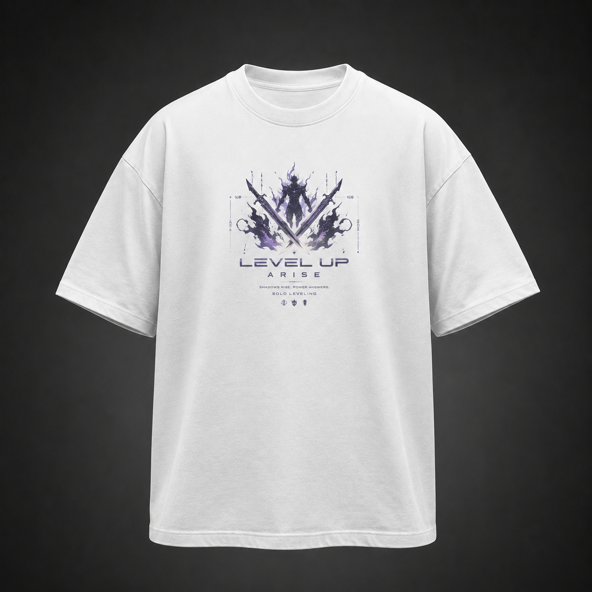 Solo Leveling Anime Graphic Tee - Shadow Knight Ascension