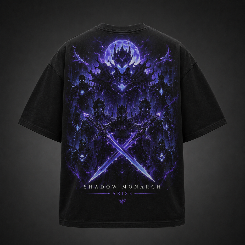 Solo Leveling Anime Graphic Tee - Shadow Monarch Arise