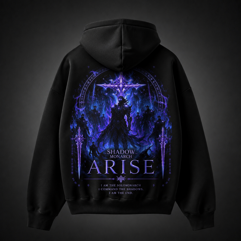 Solo Leveling Anime Hoodie - Shadow Monarch Emblem