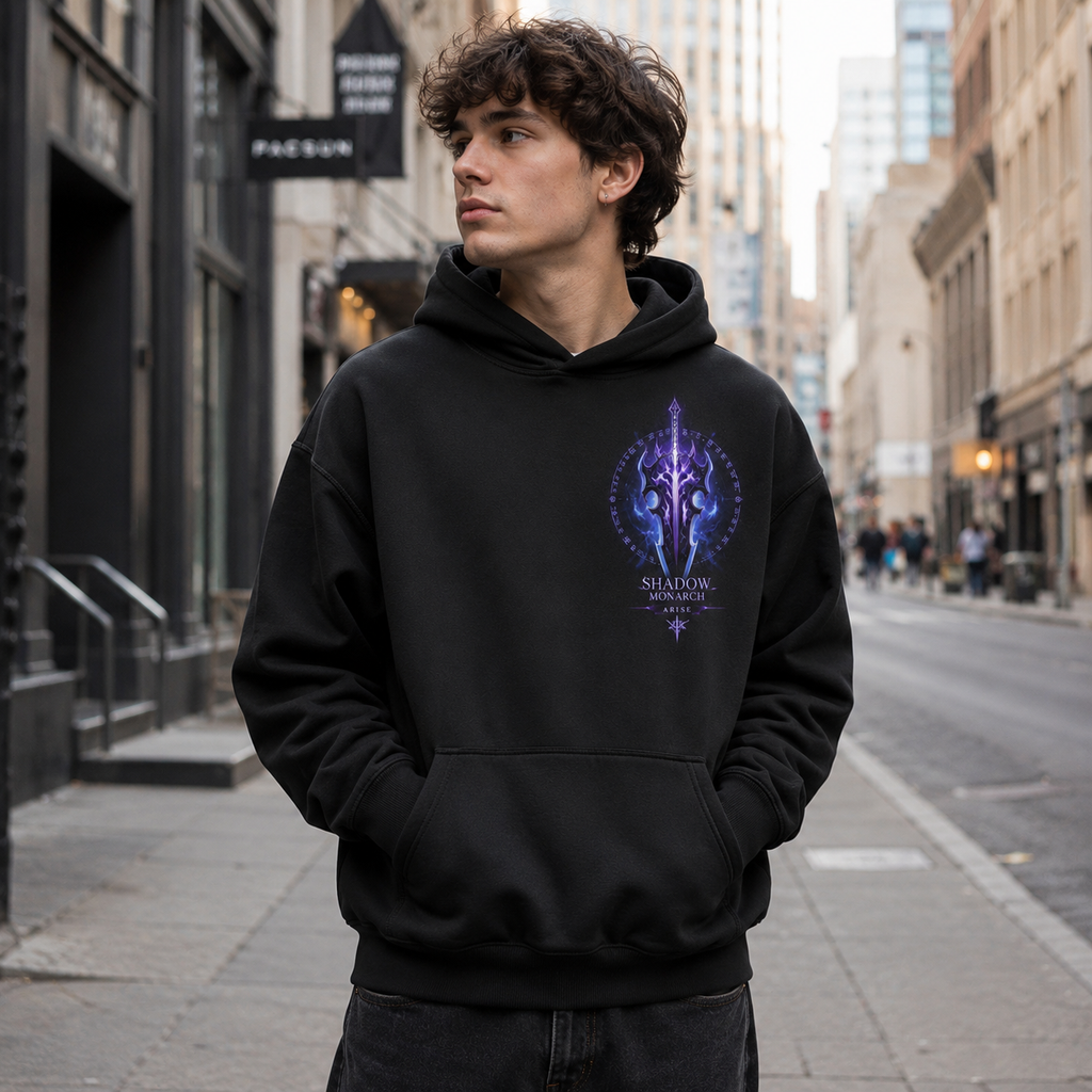 Solo Leveling Anime Hoodie - Shadow Monarch Emblem