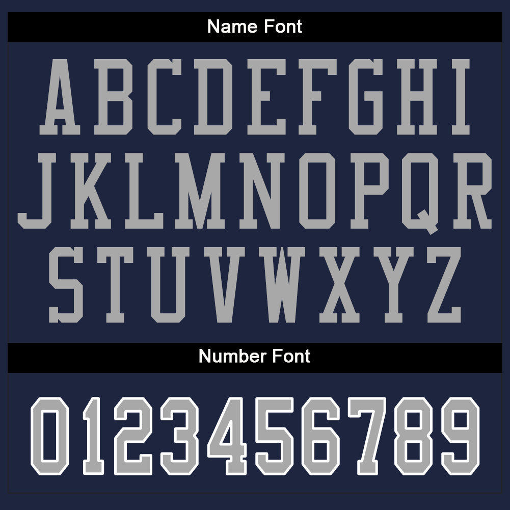 Custom Football Jersey - Navy Gray-White Split Fashion