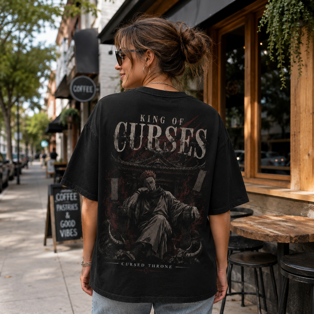 Sukuna Jujutsu Kaisen Anime Graphic Tee - Cursed Throne