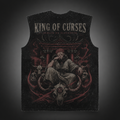 Sukuna Jujutsu Kaisen Anime Tank Top - King Of Curses Acid Wash Vest