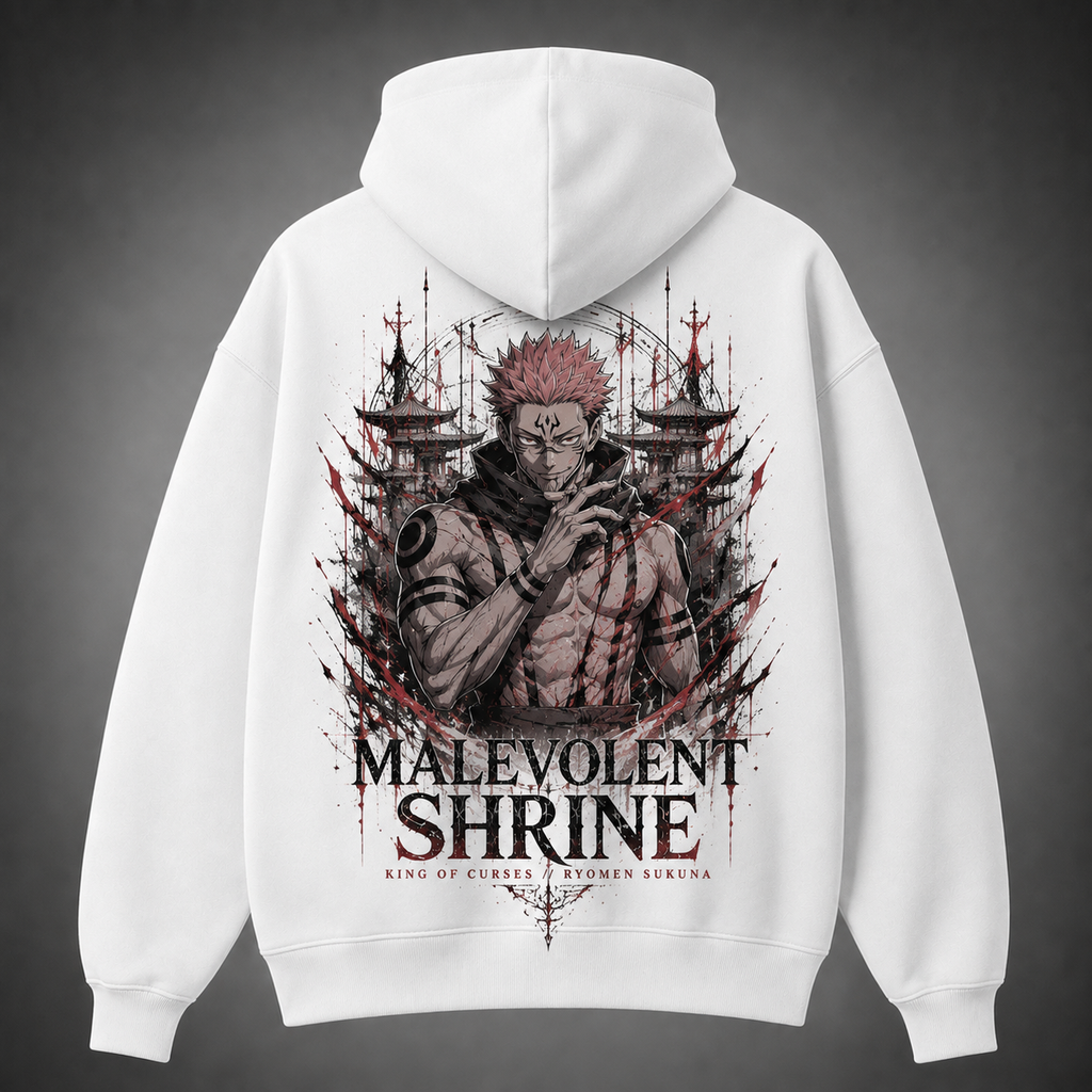 Sukuna Jujutsu Kaisen Anime Hoodie - Malevolent Shrine