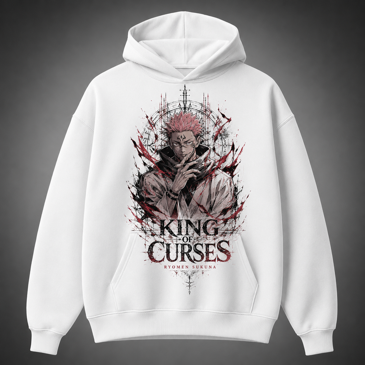 Sukuna Jujutsu Kaisen Anime Hoodie - Malevolent Shrine