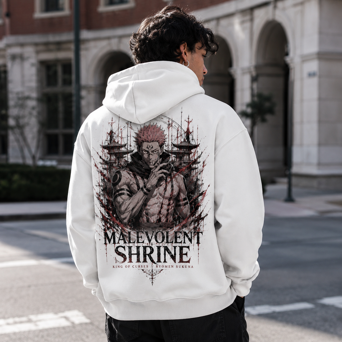 Sukuna Jujutsu Kaisen Anime Hoodie - Malevolent Shrine