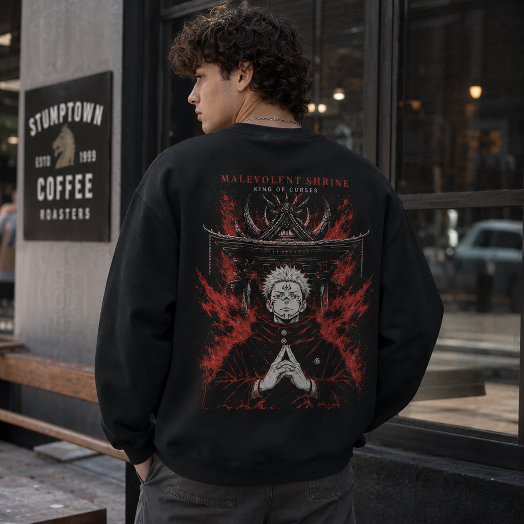 Sukuna Jujutsu Kaisen Anime Sweatshirt - Malevolent Shrine