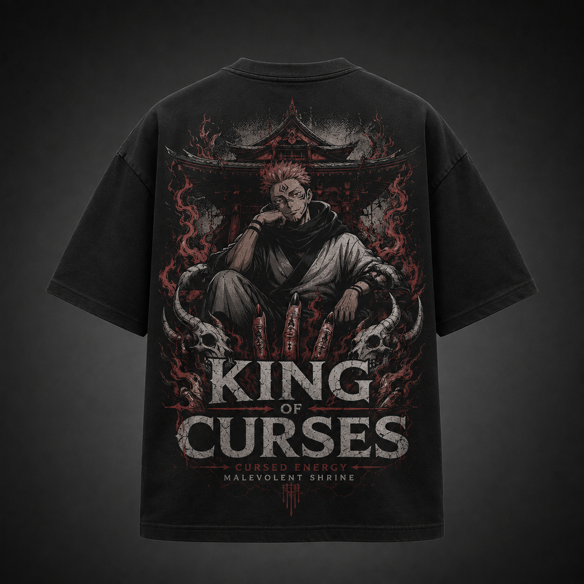 Sukuna Jujutsu Kaisen Anime Graphic Tee - Malevolent Shrine