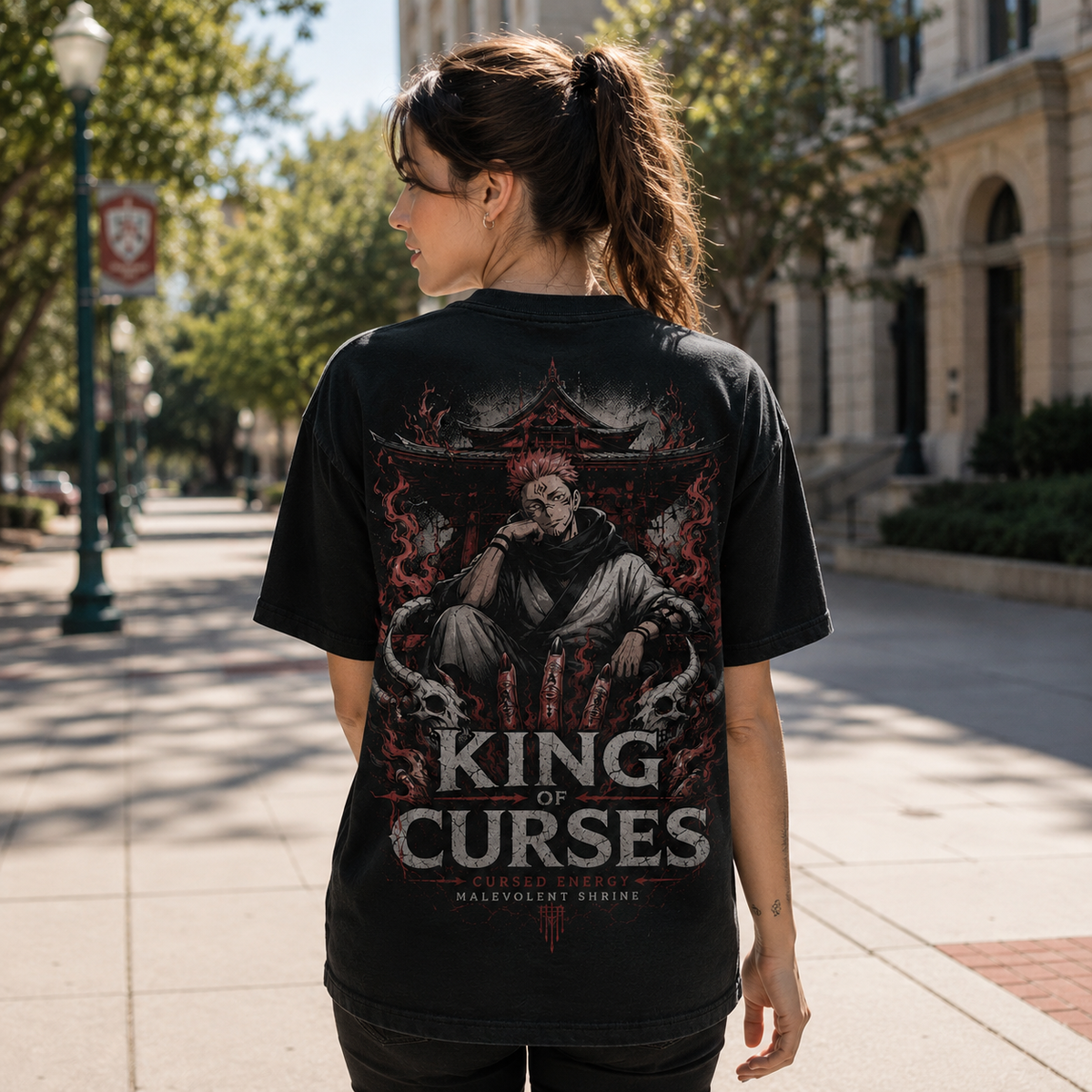 Sukuna Jujutsu Kaisen Anime Graphic Tee - Malevolent Shrine