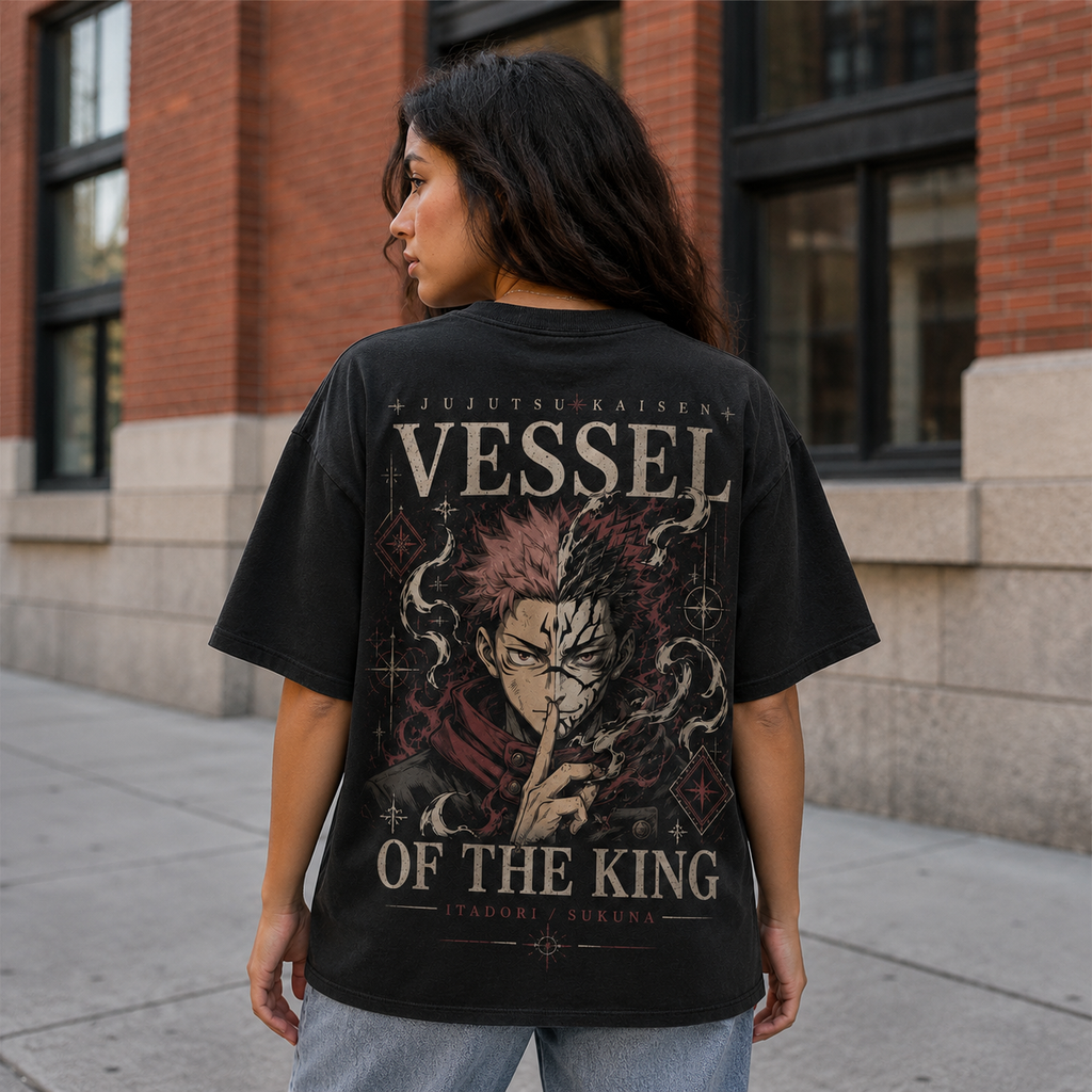 Sukuna Jujutsu Kaisen Anime Graphic Tee - Vessel Of The King