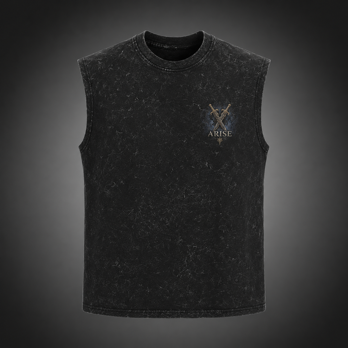 Sung Jin-Woo & Cha Hae-In Solo Leveling Anime Tank Top - Arise Together Acid Wash Vest