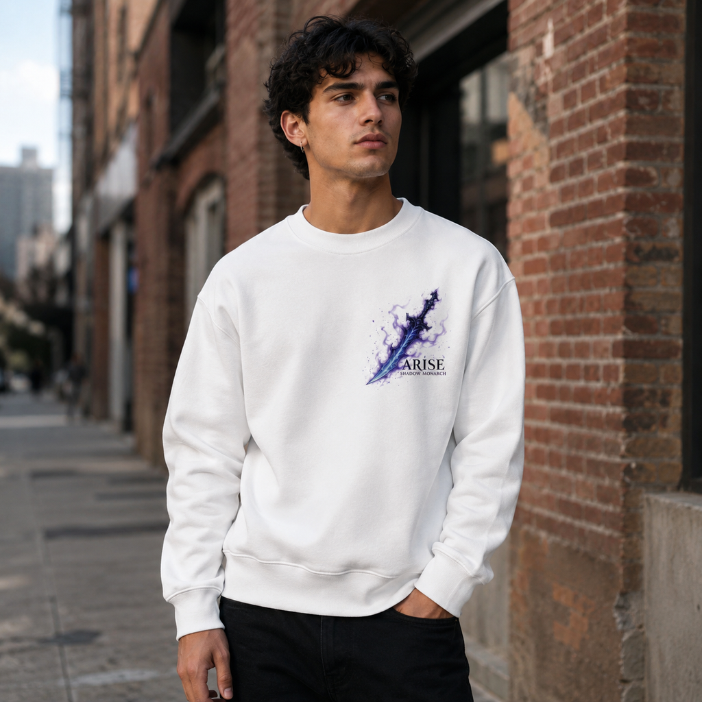 Sung Jin-Woo & Cha Hae-In Solo Leveling Anime Sweatshirt - Shadow And Light