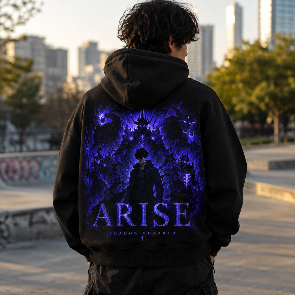 Sung Jin-Woo Solo Leveling Anime Hoodie - Arise Dragon Shadows