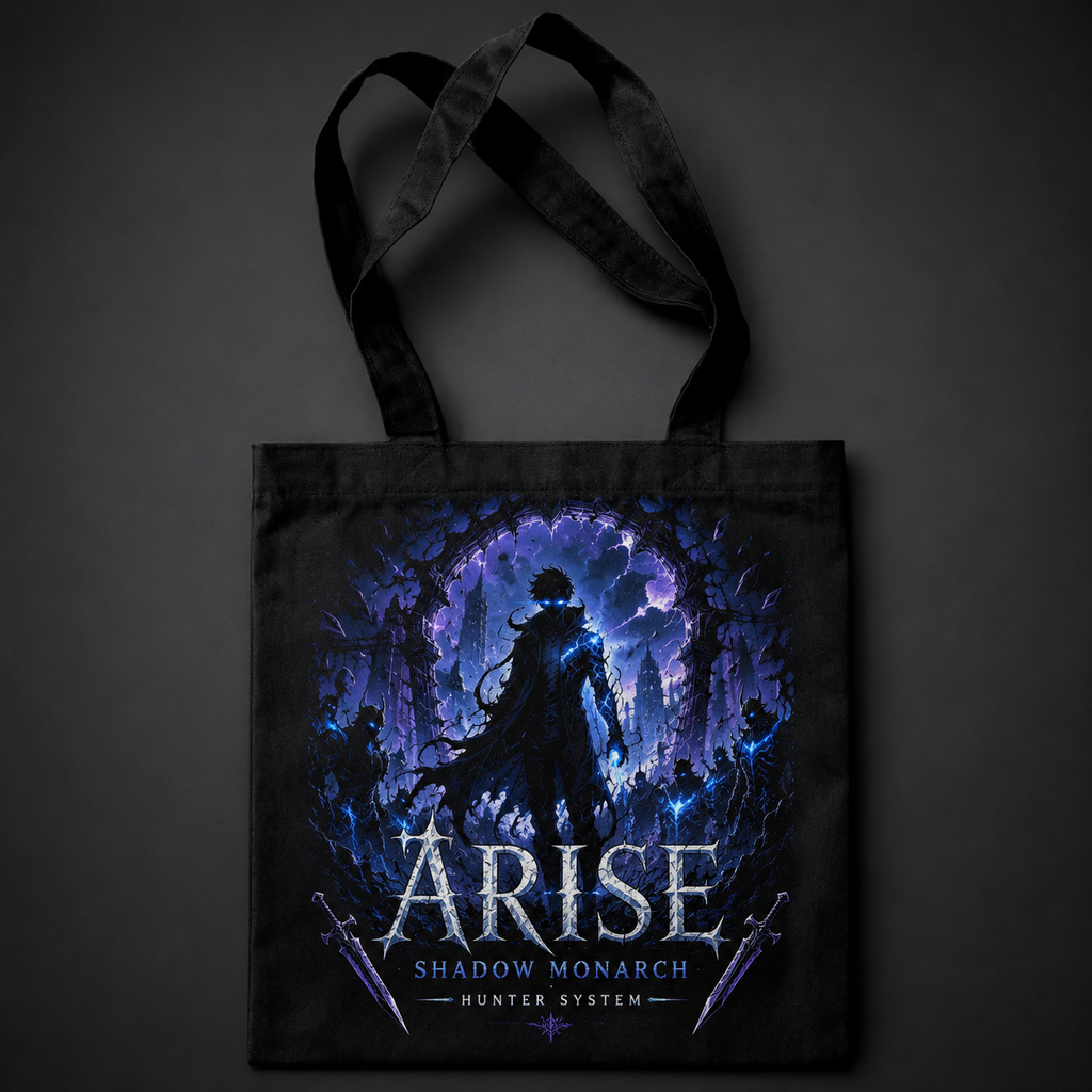 Sung Jin-Woo Solo Leveling Anime Canvas Tote Bag - Arise Hunter System
