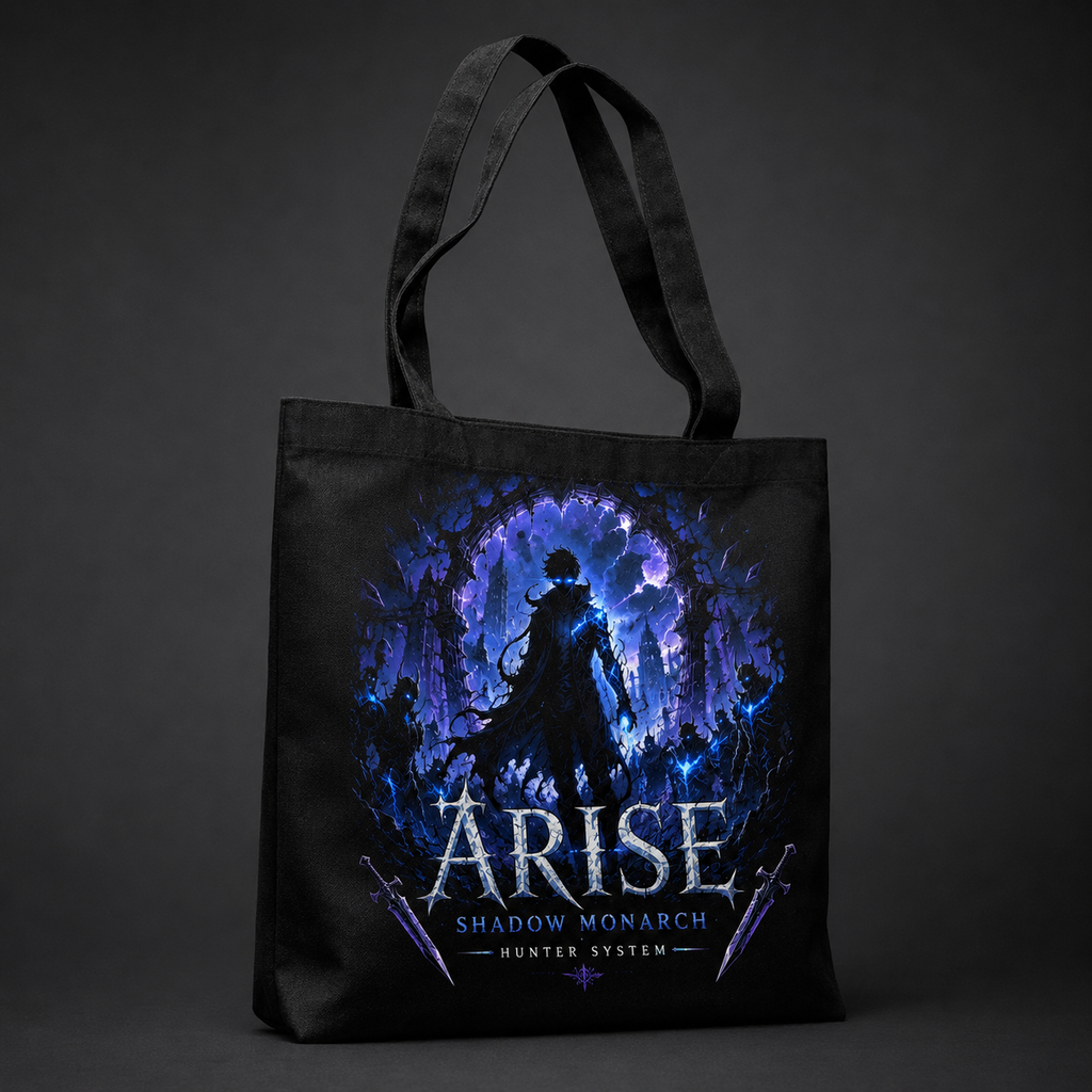 Sung Jin-Woo Solo Leveling Anime Canvas Tote Bag - Arise Hunter System