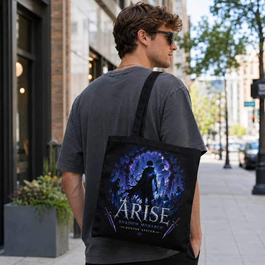 Sung Jin-Woo Solo Leveling Anime Canvas Tote Bag - Arise Hunter System