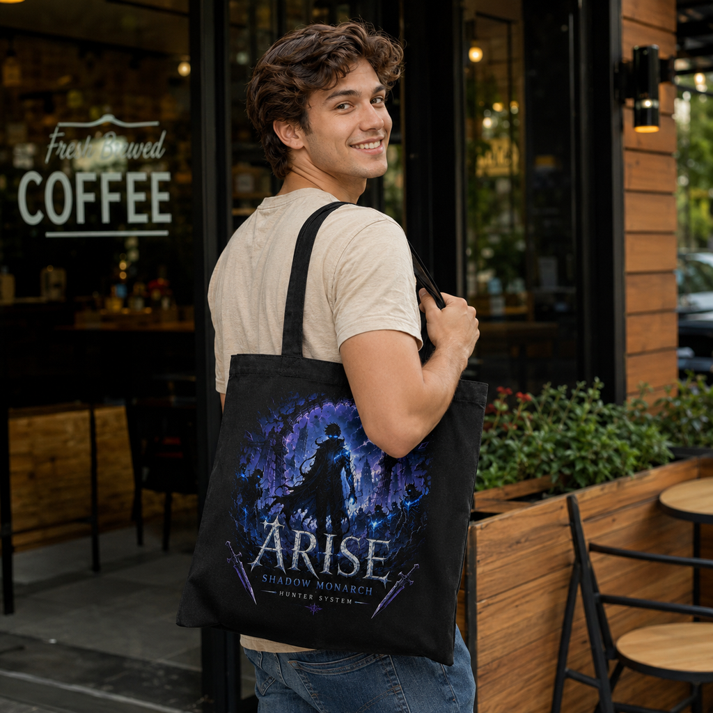 Sung Jin-Woo Solo Leveling Anime Canvas Tote Bag - Arise Hunter System