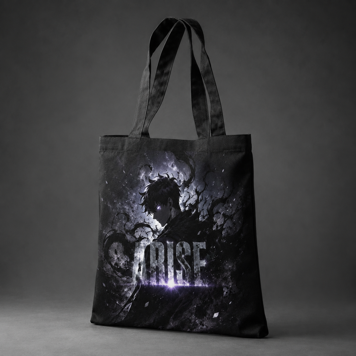 Sung Jin-Woo Solo Leveling Anime Canvas Tote Bag - Arise Monochrome
