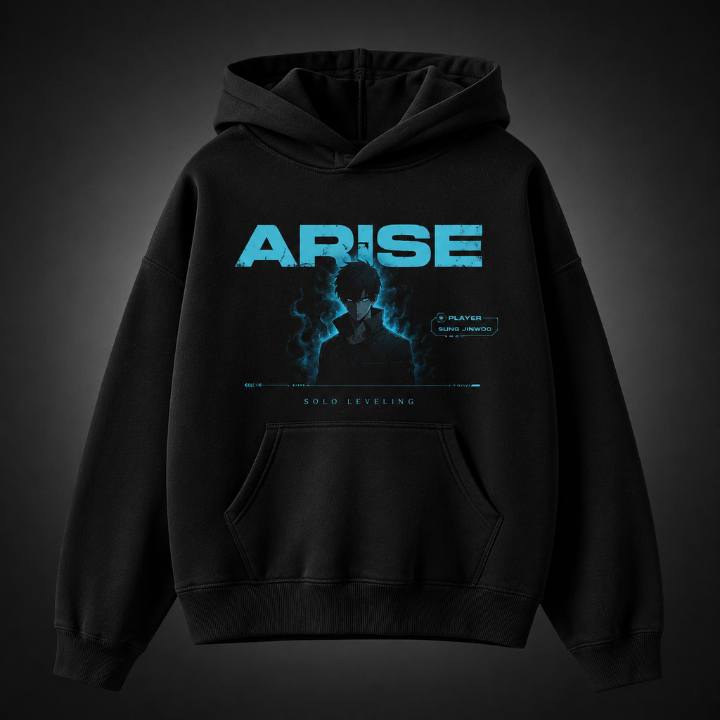 Sung Jin-Woo Solo Leveling Anime Hoodie - Arise Player Stats