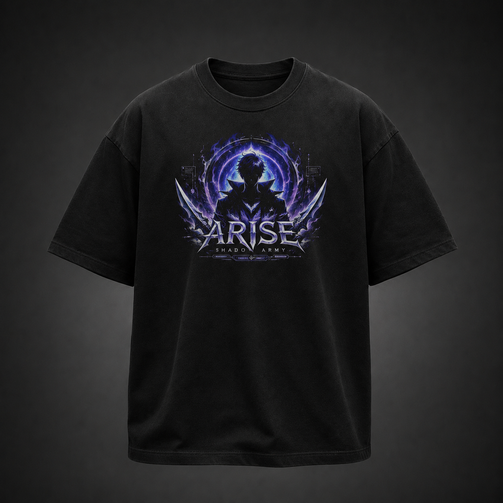 Sung Jin-Woo Solo Leveling Anime Graphic Tee - Arise Shadow Army