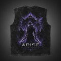 Sung Jin-Woo Solo Leveling Anime Tank Top - Arise Shadow Monarch Acid Wash Vest