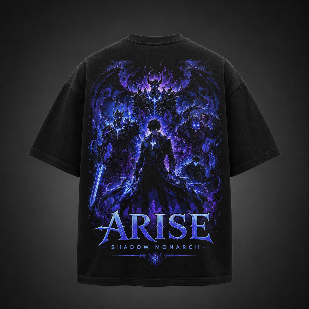 Sung Jin-Woo Solo Leveling Anime Graphic Tee - Arise Shadow Monarch
