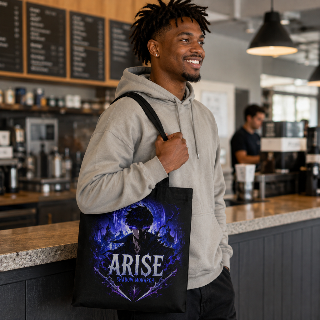 Sung Jin-Woo Solo Leveling Anime Canvas Tote Bag - Arise Shadow Monarch