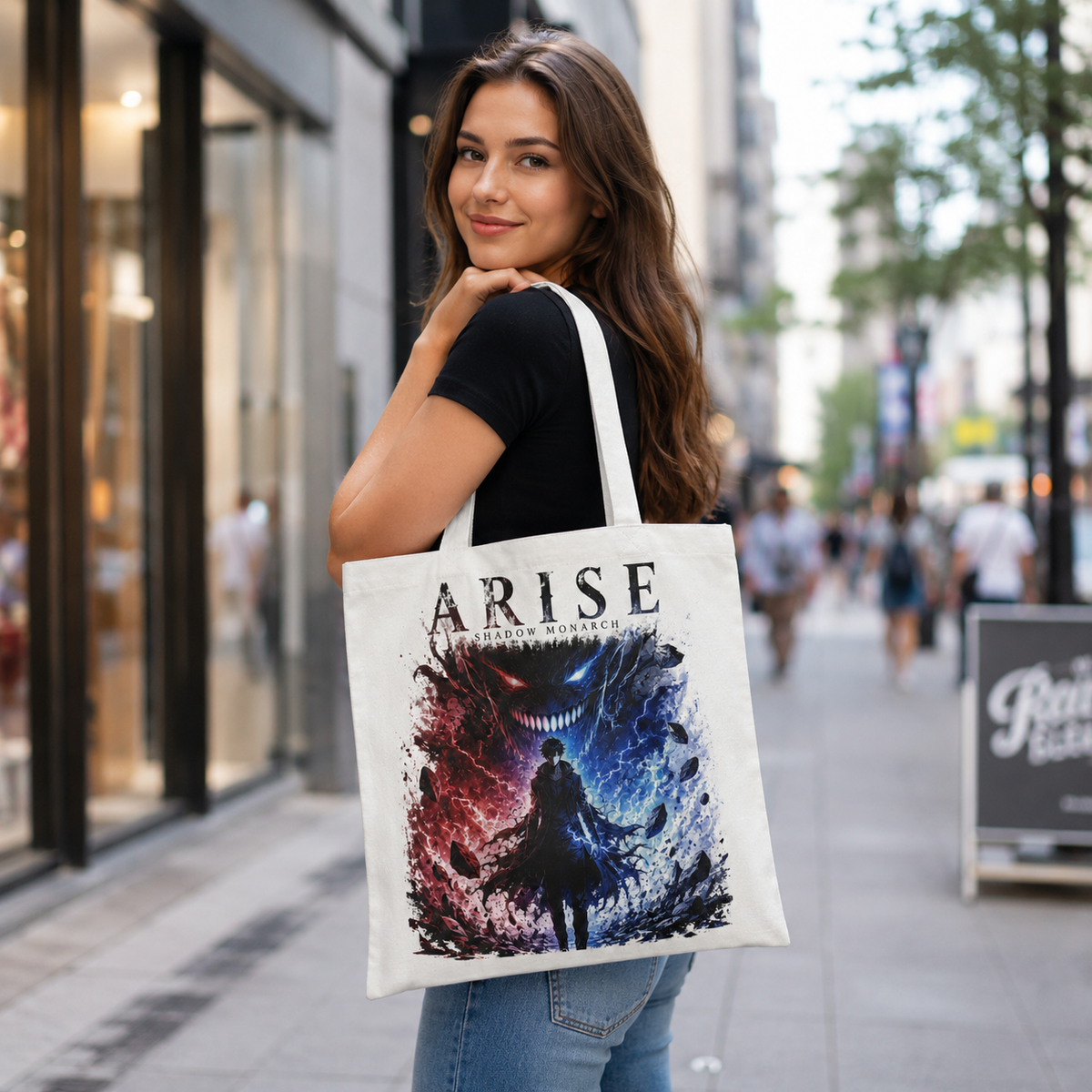 Sung Jin-Woo Solo Leveling Anime Canvas Tote Bag - Between Two Forces
