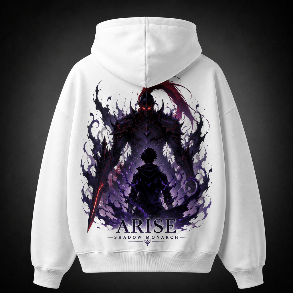 Sung Jin-Woo Solo Leveling Anime Hoodie - Crimson Shadow Sovereign