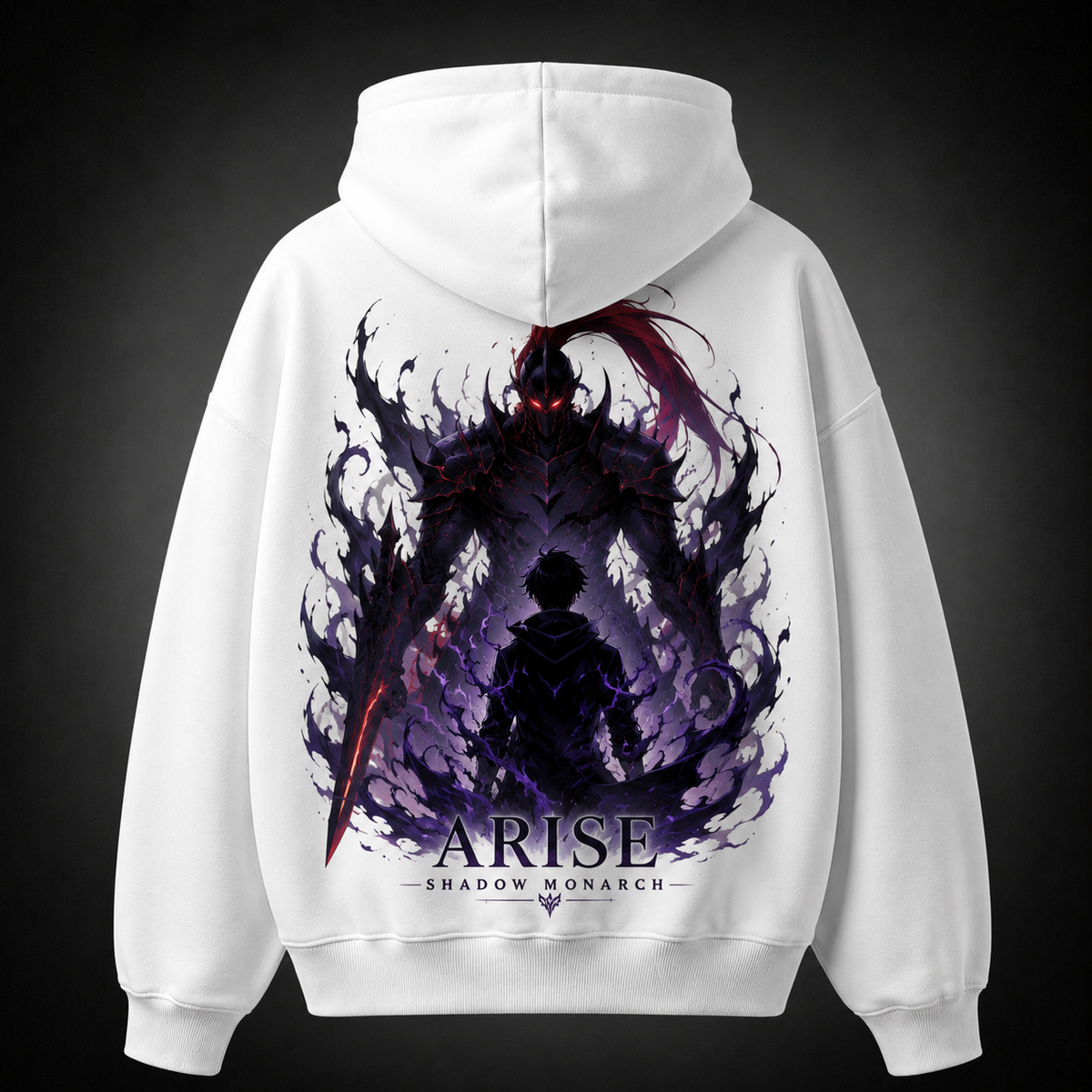 Sung Jin-Woo Solo Leveling Anime Hoodie - Crimson Shadow Sovereign